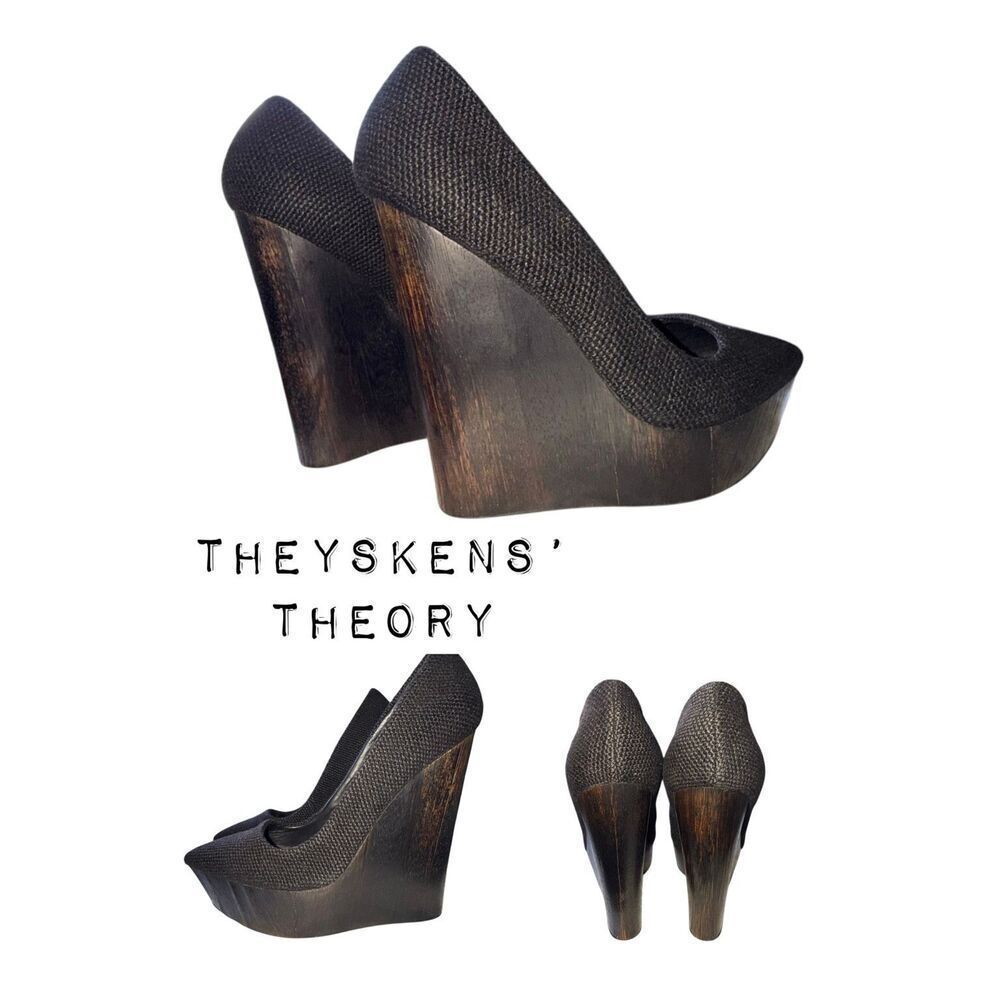 Theyskens Theory Guc Canapa Wedge Platform Pump Twee Dark Academia Frasurebane